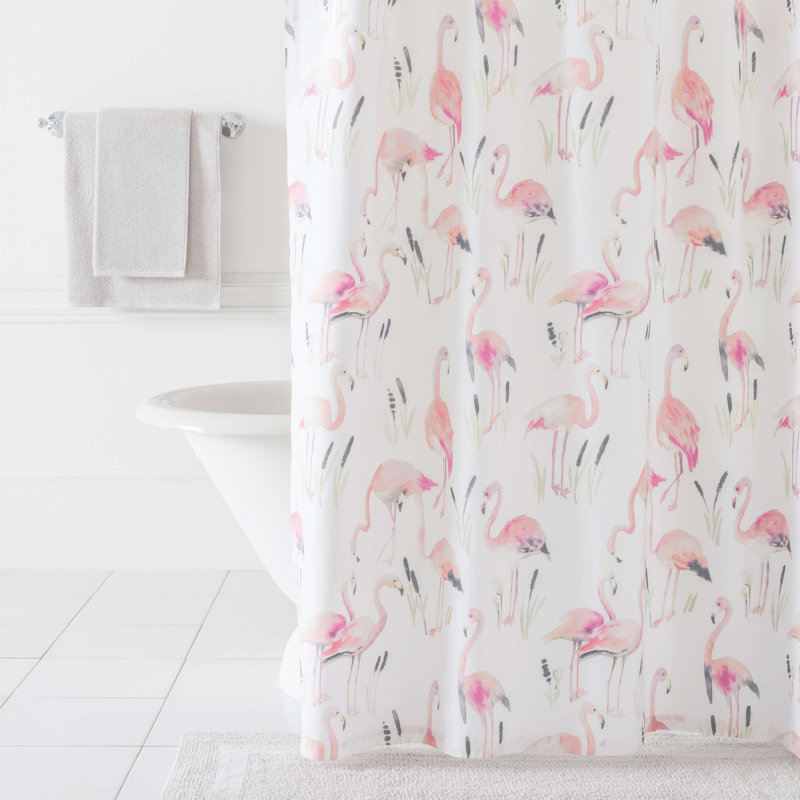 flamingo shower curtain
